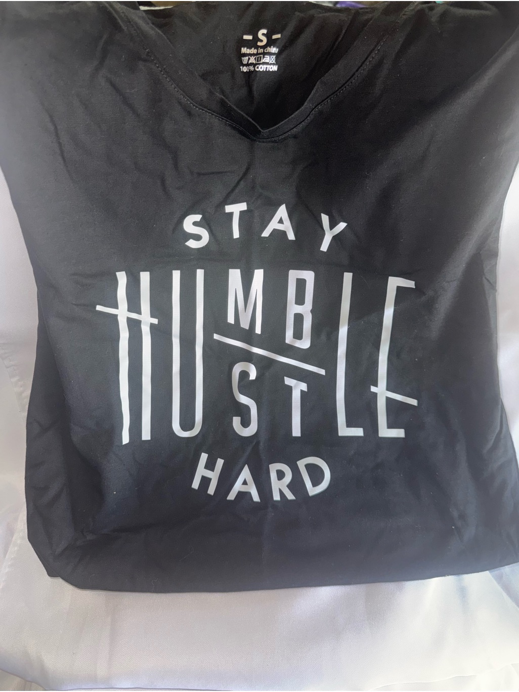 Stay Humble Hustle Hard Black Or White Graphic TShirt